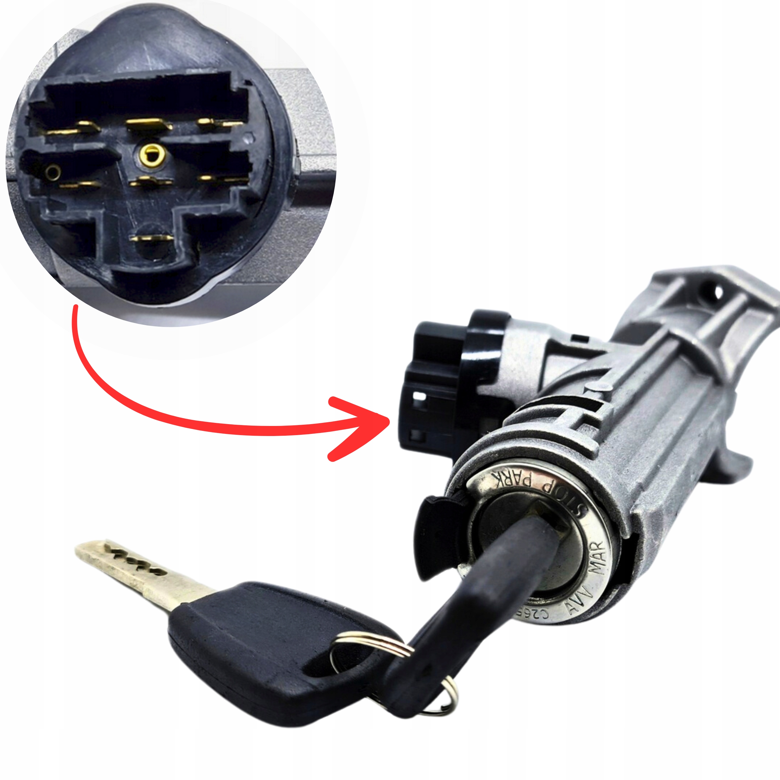 Spínač Zapalování 2 Klíče Ducato Boxer Jumper 2002 -> 2006