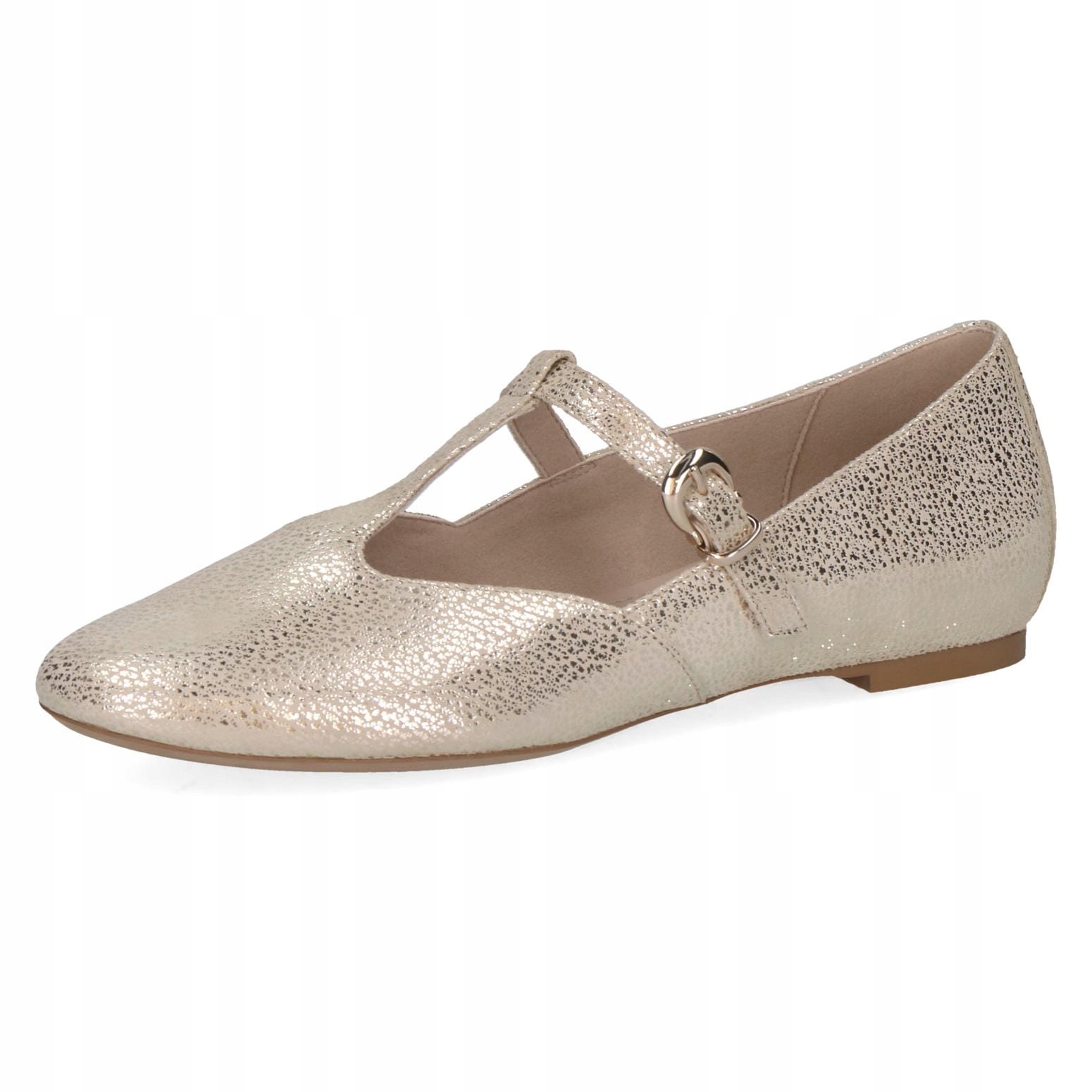 Caprice zlaté baleríny Elsa kožené lesklé [24203-44-148] vel.38