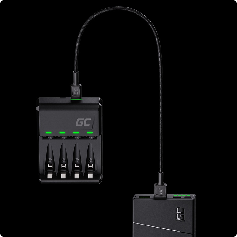 4x AKUMULATORKI AA 2600mAh GREEN CELL PALUSZKI + ŁADOWARKA BATERII AAA AA Symbol baterii AA (R6)
