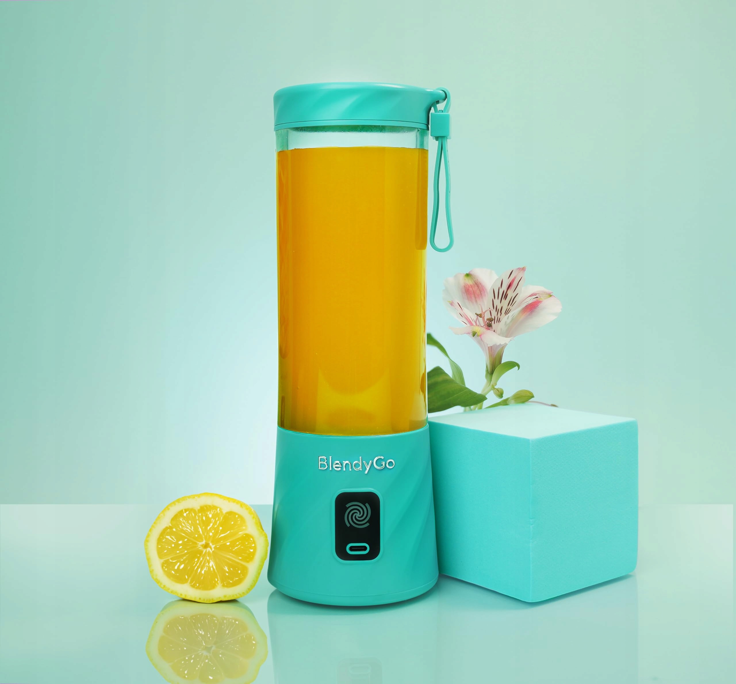 BLENDYGO 3 Blender Do Smoothie Przenośny USB 550 ml BPA Free Mint — miniatura 2