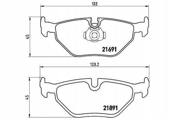 Brembo Brzdové Destičky Bmw 5 E39 95- Zadní Brembo