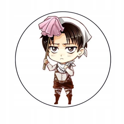 Przypinka Shingeki no Kyojin Levi wzór 2 58 mm