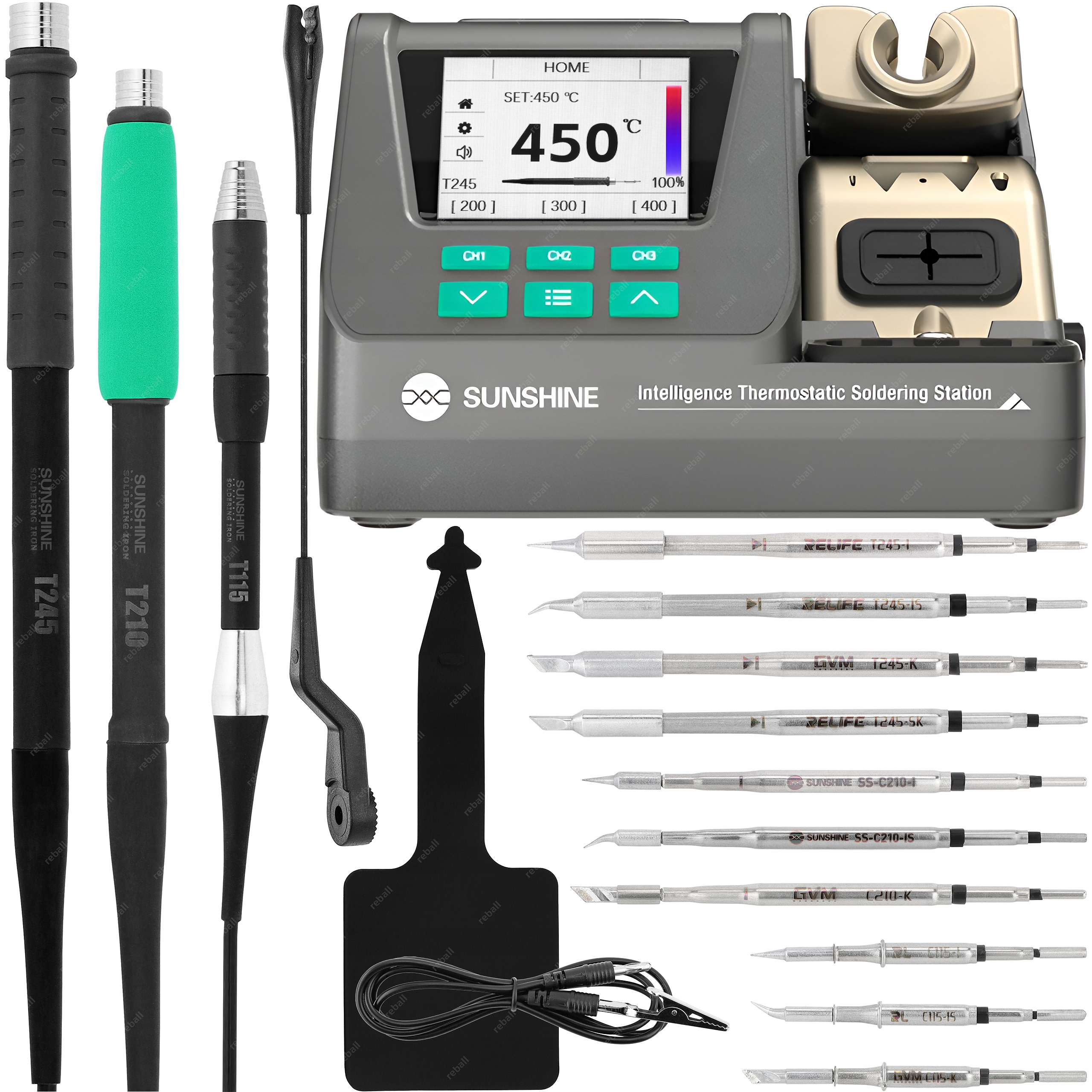 Přesná Pájecí Stanice Sunshine H3 80W 11 Hrotů C115 C210 C245