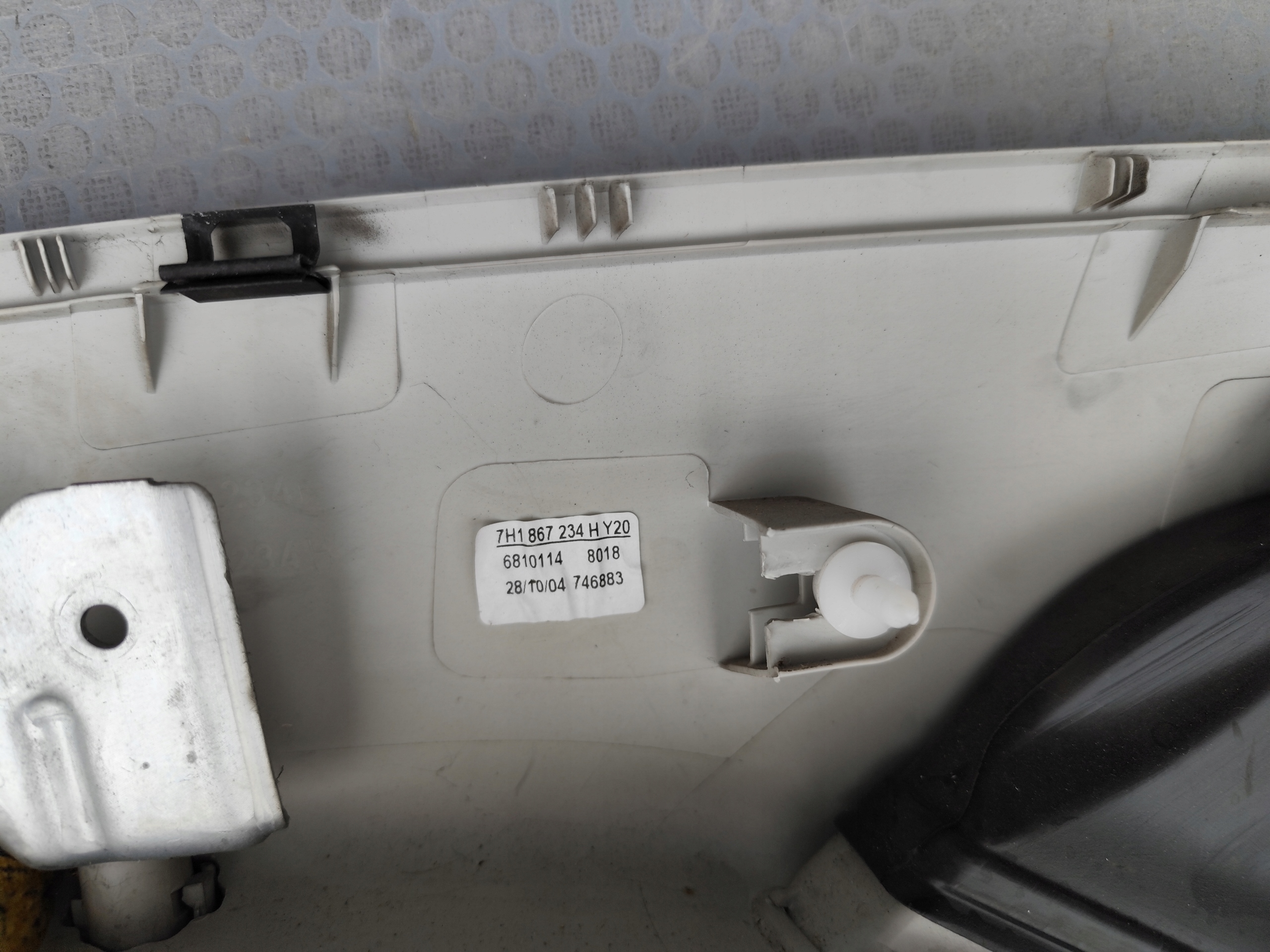 cover slupka A z handle VW T5 handle sheet metal MOCUJACA pillar A right