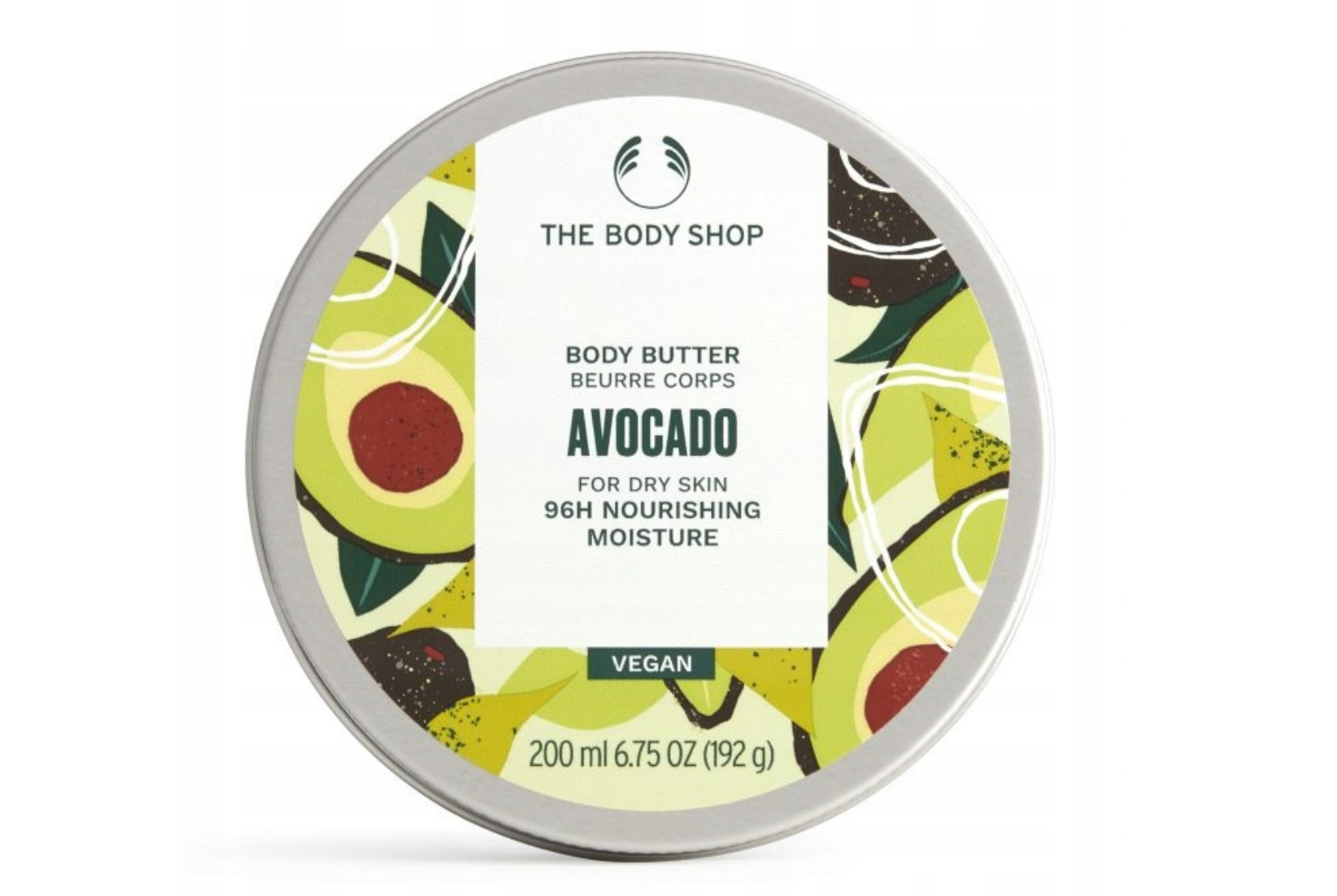 Oryginalne masło do ciała Avocado The Body Shop 200 ml do 96h nawilżenia