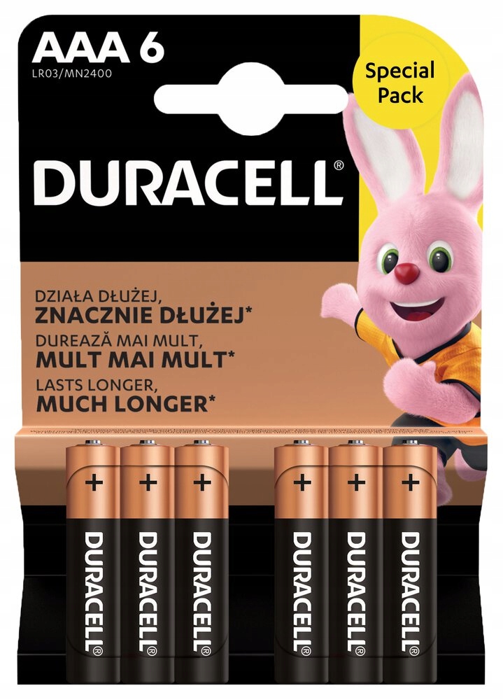 Bateria alkaliczna Duracell AAA (R3) 6 szt.