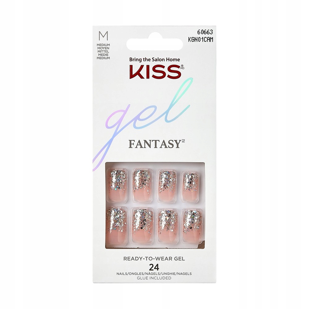 Kiss Umělé nehty Gel Fantasy Fanciful (velikost M) 1 balení (24 kusů)