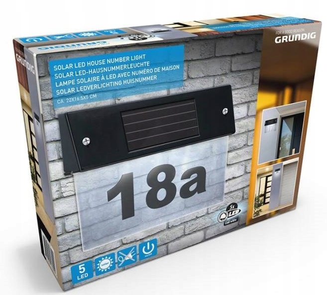 

Grundig Podświetlany Numer Domu solarne diody Led