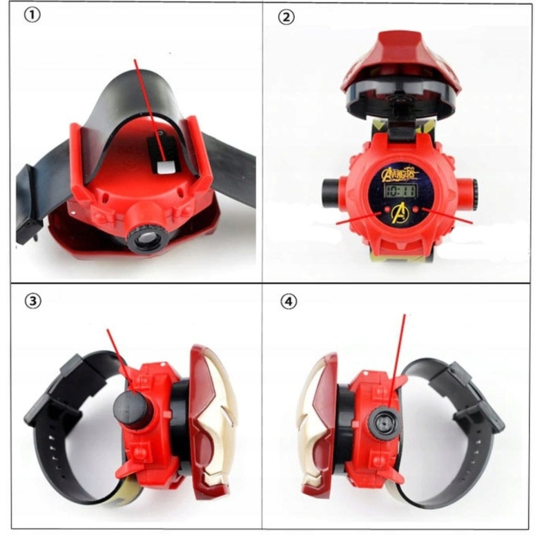 ZEGAREK PSI PATROL 3D Z PROJEKTOREM MARSHALL RZUTNIK dziecięcy bajkowy Model bajkowy