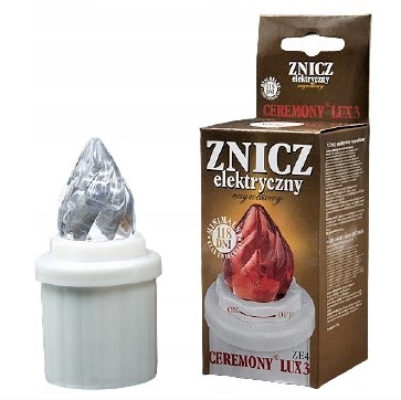 

Znicz Elektryczny Nagrobkowy Z Bateriami ZE4 Biały