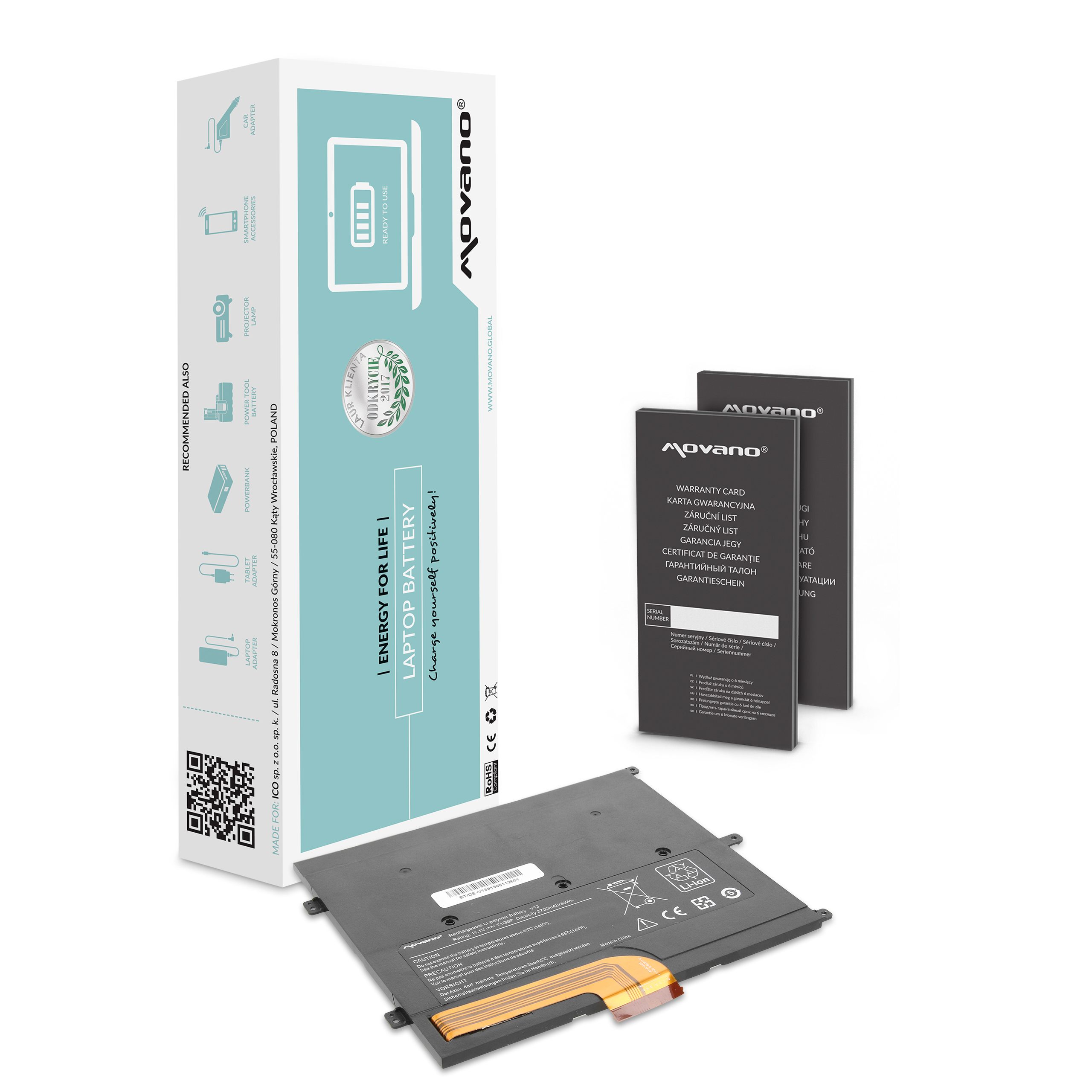 Baterie Movano pro Dell Vostro V13, V130 2700 mAh