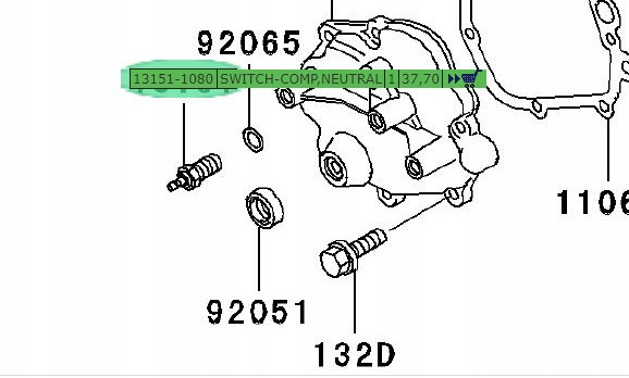 Czujnik Neutrala Luzu Kawasaki EN500 1999-2009 Producent Kawasaki OE