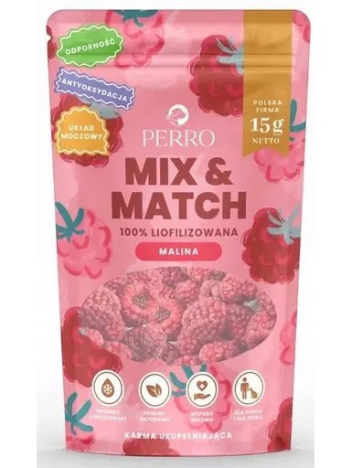 4x Perro MIX & Match lyofilizované pochoutky Malina 15 g