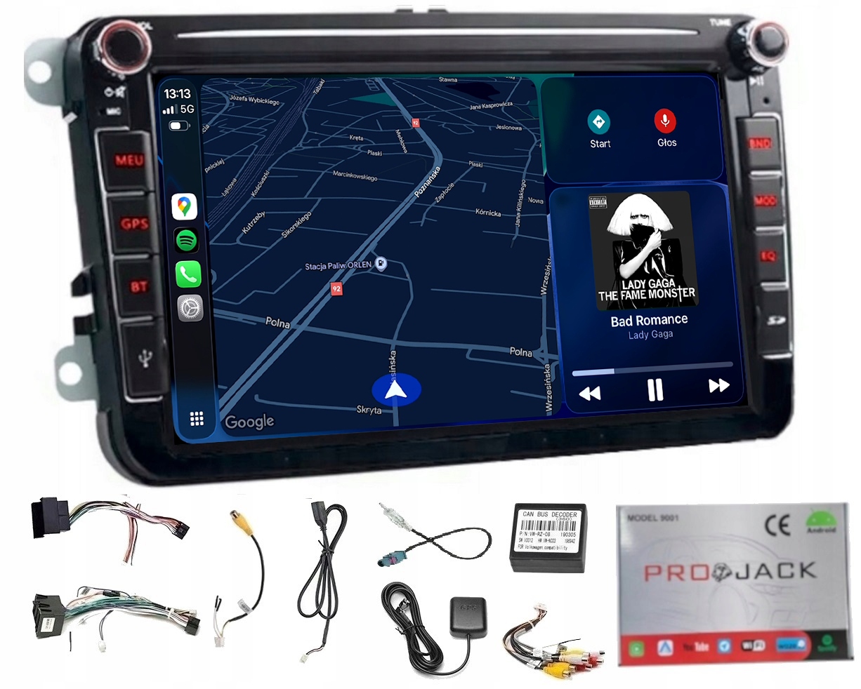 Rádio Navigácia Gps Android Vw Golf Plus 2003-2014 Wifi Carplay 64GB