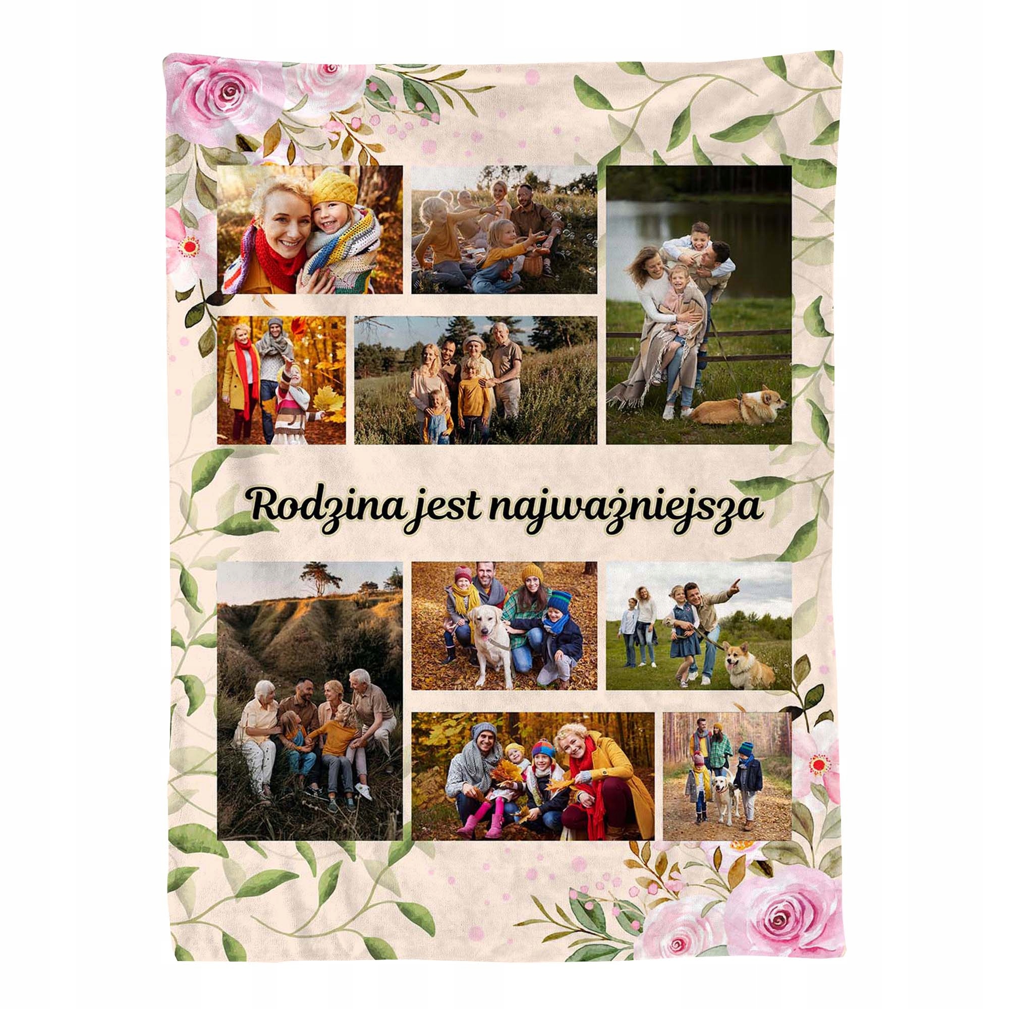 Foto deka s fotografiemi Dárek 120x150 Rodina je nejdůležitější