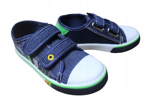 BUTY TRAMPKI CHŁOPIĘCE RZEPY WKŁ. SKÓRZANA PROFILOWANA ROZ.31 Kolor niebieski