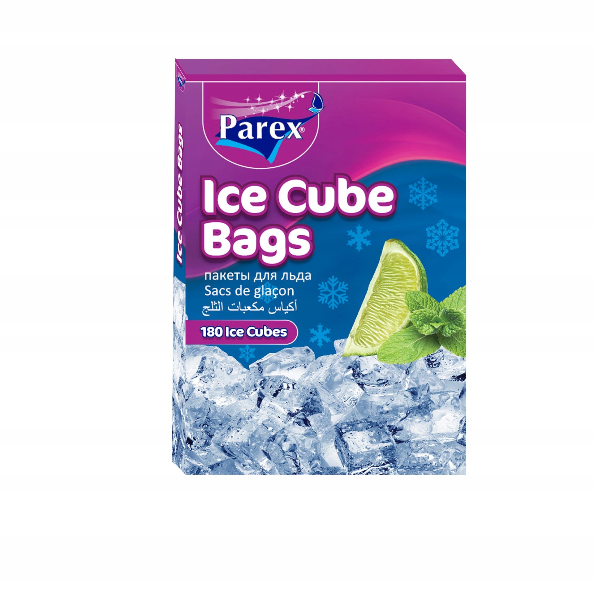 Woreczki do lodu 10szt/op. PAREX 180 kostek lodu