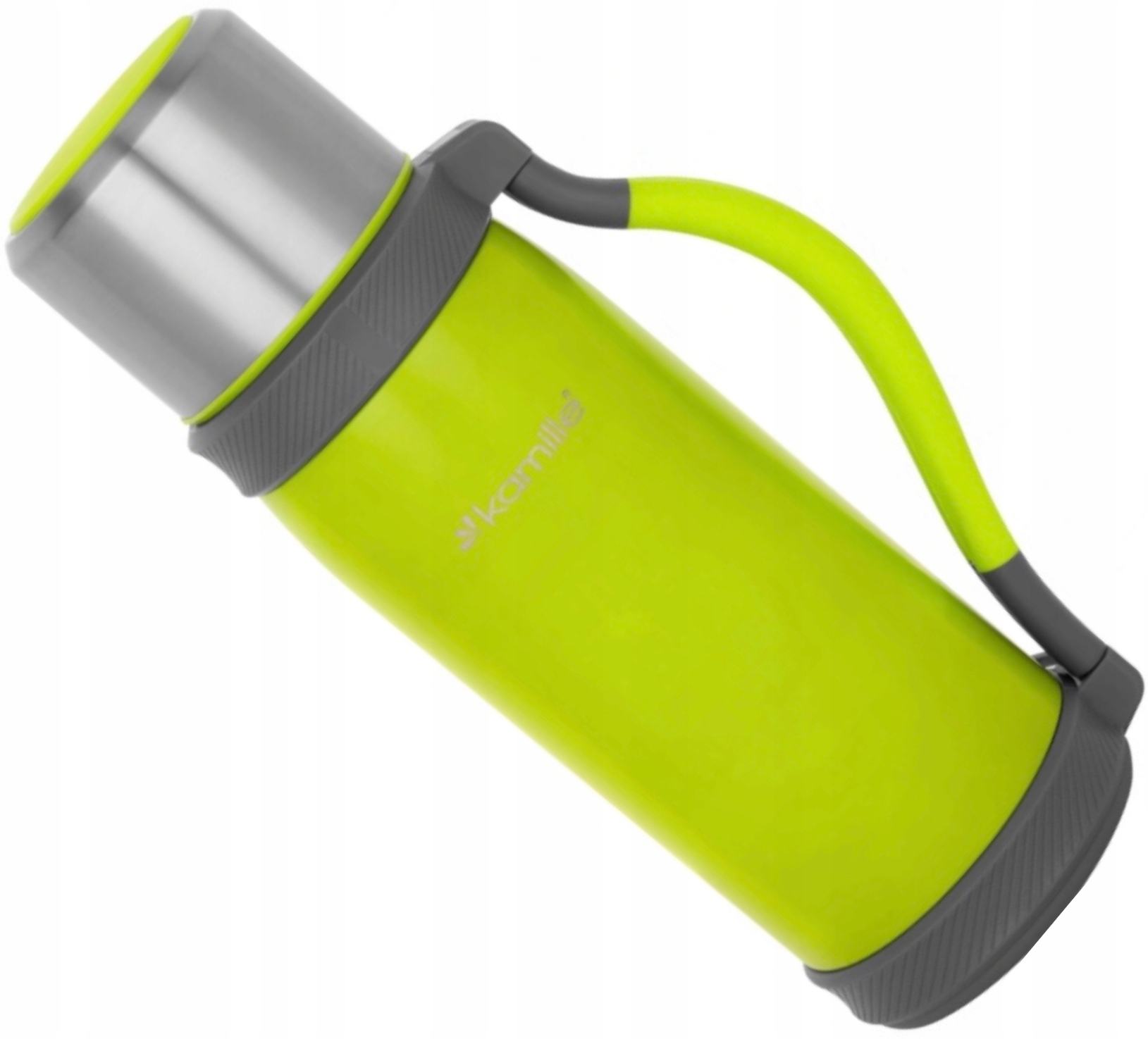 TERMOS STALOWY KUBEK TURYSTYCZNY PODRÓŻNY DUŻY 1,2L Z UCHWYTEM PIKNIKOWY