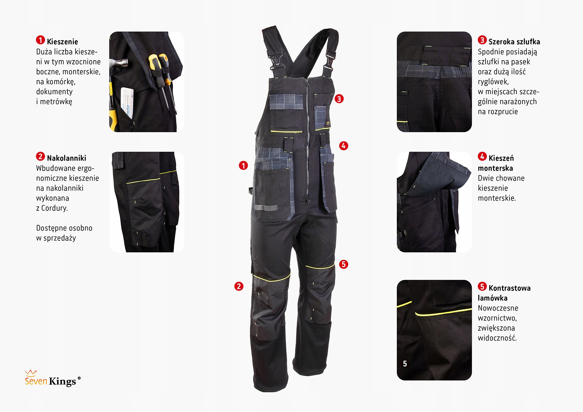 OGRODNICZKI ROBOCZE MĘSKIE STRETCH DIAMANT 54 Rozmiar 54