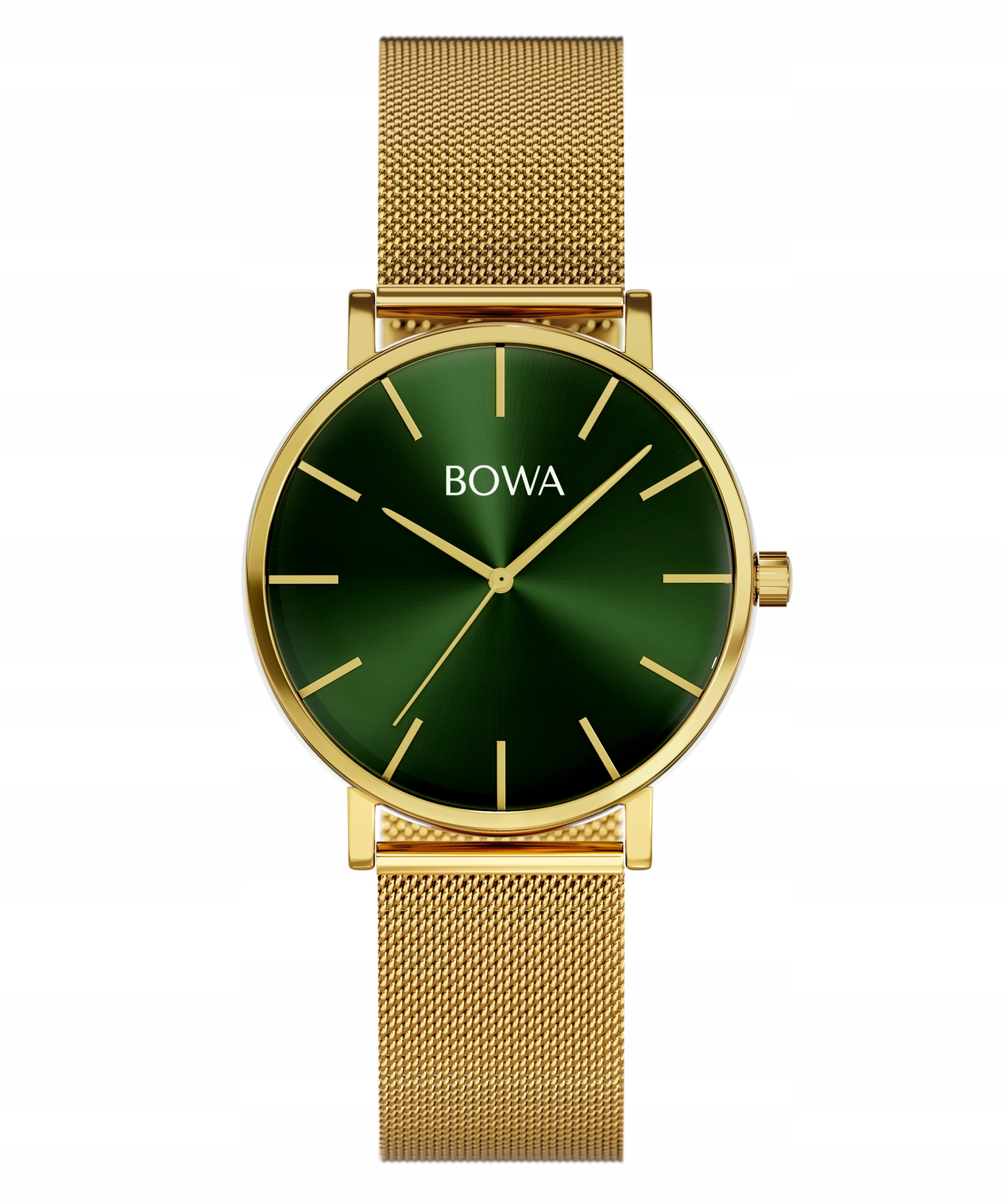 Dámské hodinky Bowa Tokyo Green Gold Mesh 33