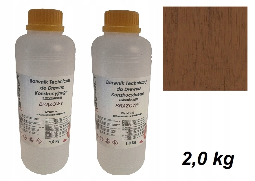 Bejca hnědá Hnědá barvivo na dřevo 2kg Výkonná 1:5000