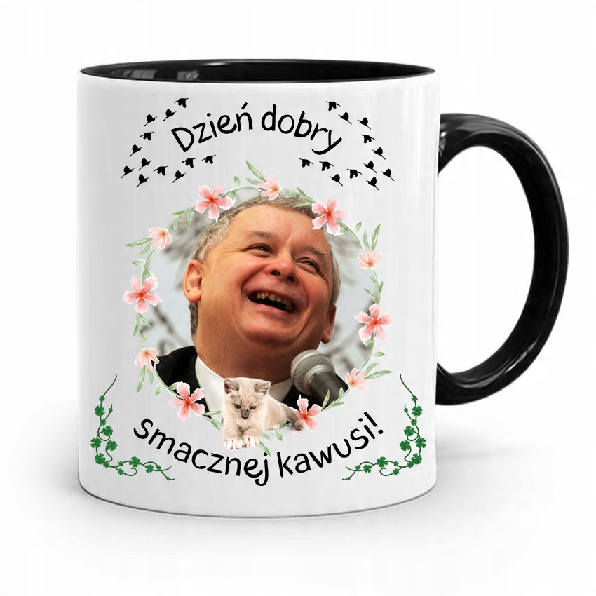 

Kubek Czarny Śmieszny Pis Jarosław Kaczyński