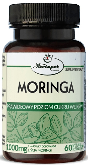 Herbapol MORINGA 60 kapsułek Cukrzyca Cukier