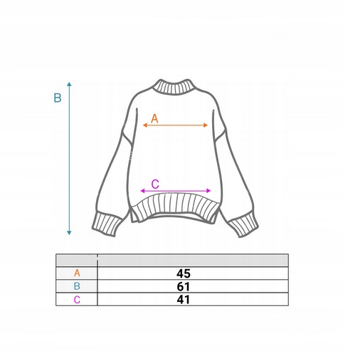 Przyjemny Mięciutki SWETER DAMSKI Warkocze Model 2023 sweterek sweter