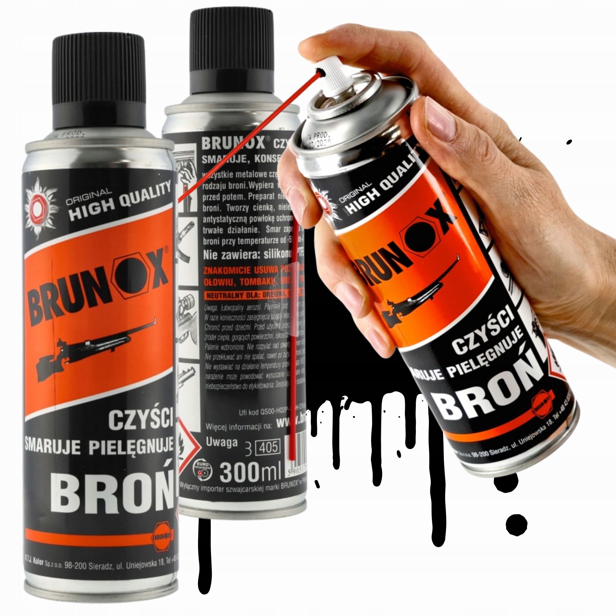 Olej do Czyszczenia Konserwacji Broni Brunox Gun Care Spray 300ml (BT115)
