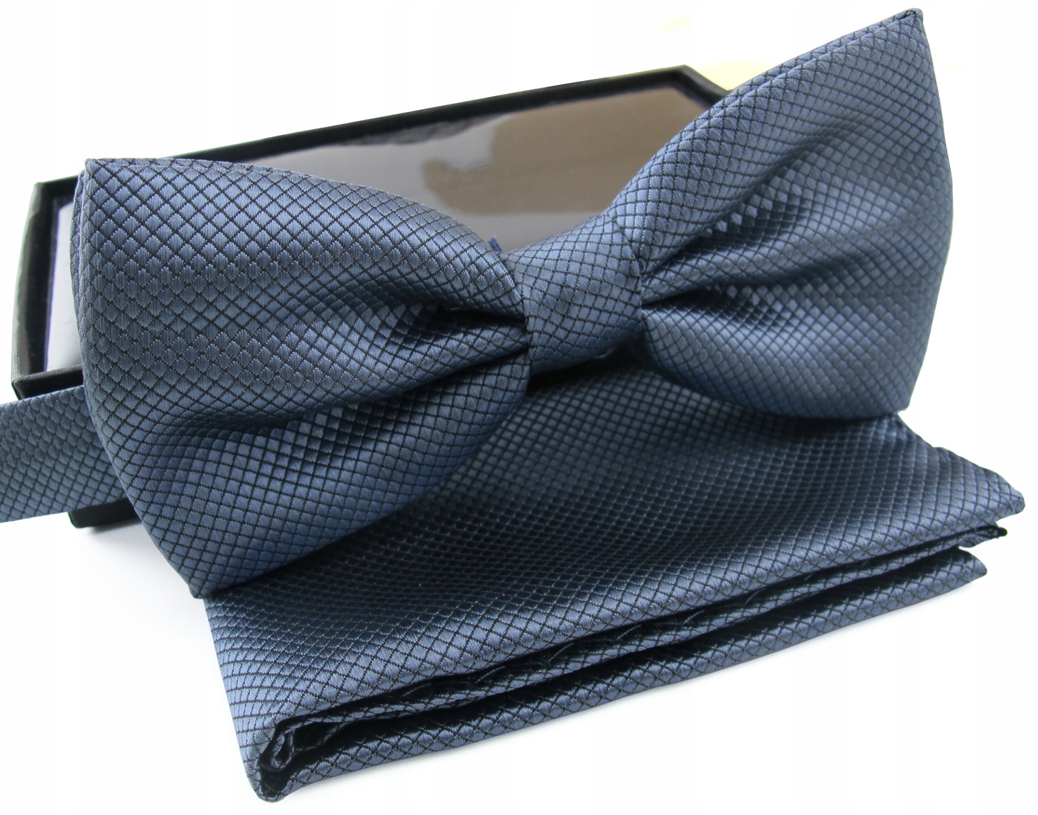 

Muszka Mucha Męska + Poszetka Grafit.