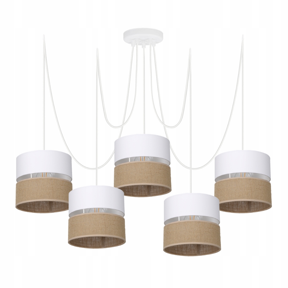 Lustrová Lampa Pavouk Stínidlo Boho Juta Spider