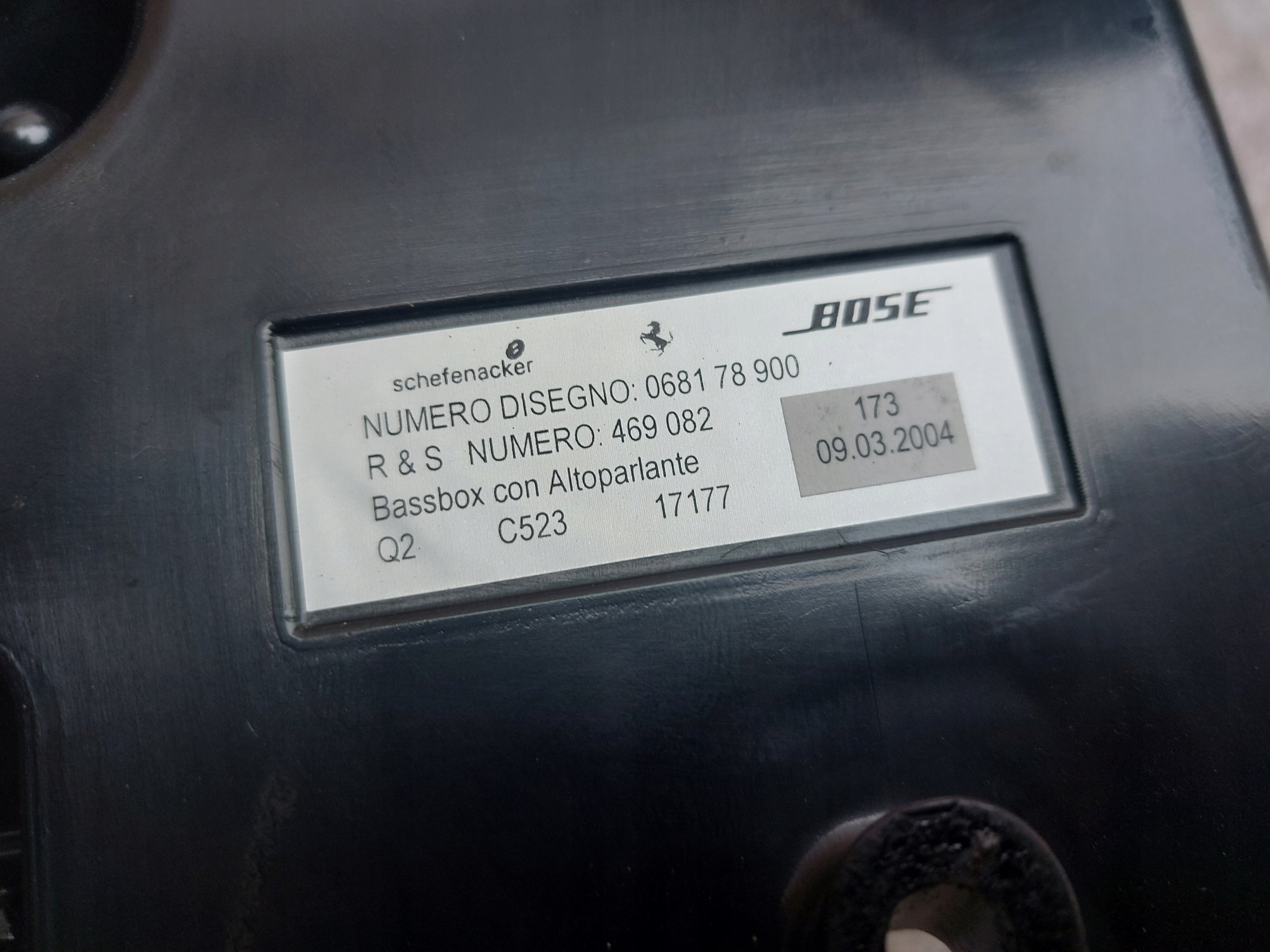 speaker BASOWY FERRARI 612 SCAGLIETTI F137