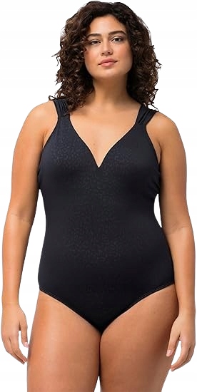 Ulla Popken Modré Jednodílné Plavky Plus Size 56 6BA