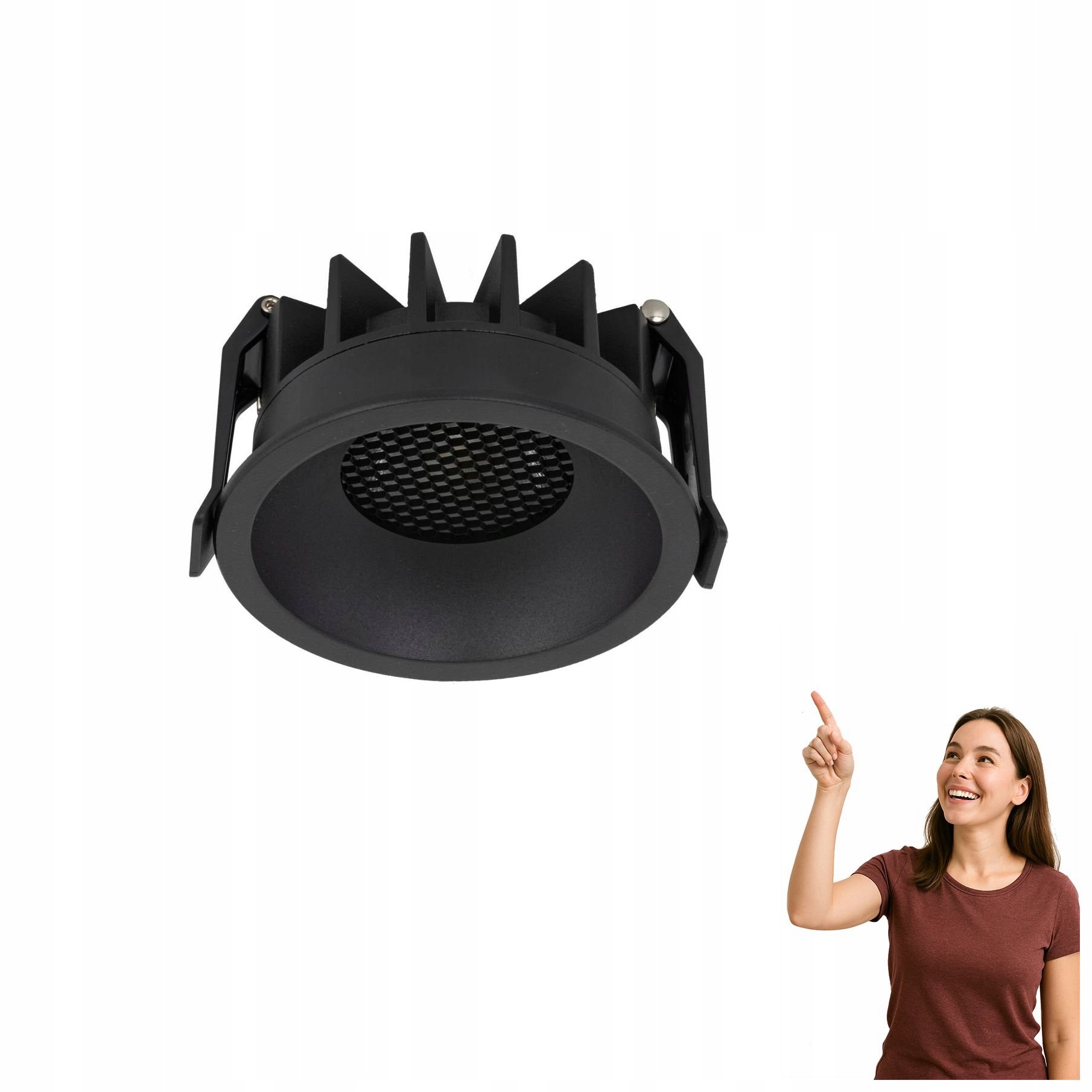 Zapuštěné kulaté stropní svítidlo Led 12W Nexus Black Cct 18127 Tk Lighting