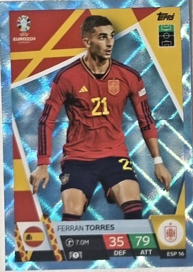 Euro 2024 Topps Match Attax Crystal Esp 16 Ferran Torres Hiszpania