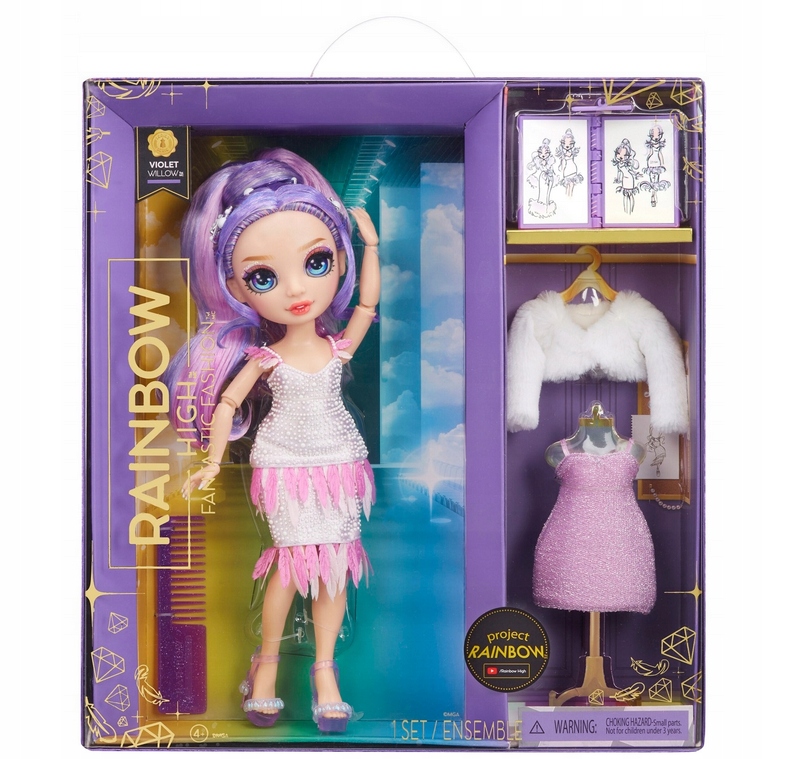 Lalka Mga Rainbow High Violet Willow Fantastic Fashion Marka bez marki