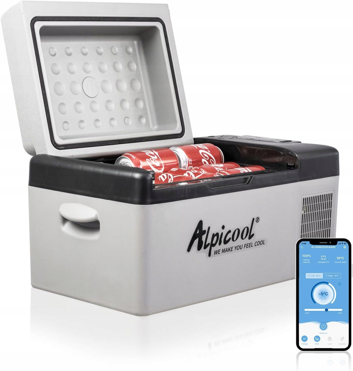 Alpicool C20 Lodówka Turystyczna 12V 20L Przenośna Zamrażarka -20 do 20