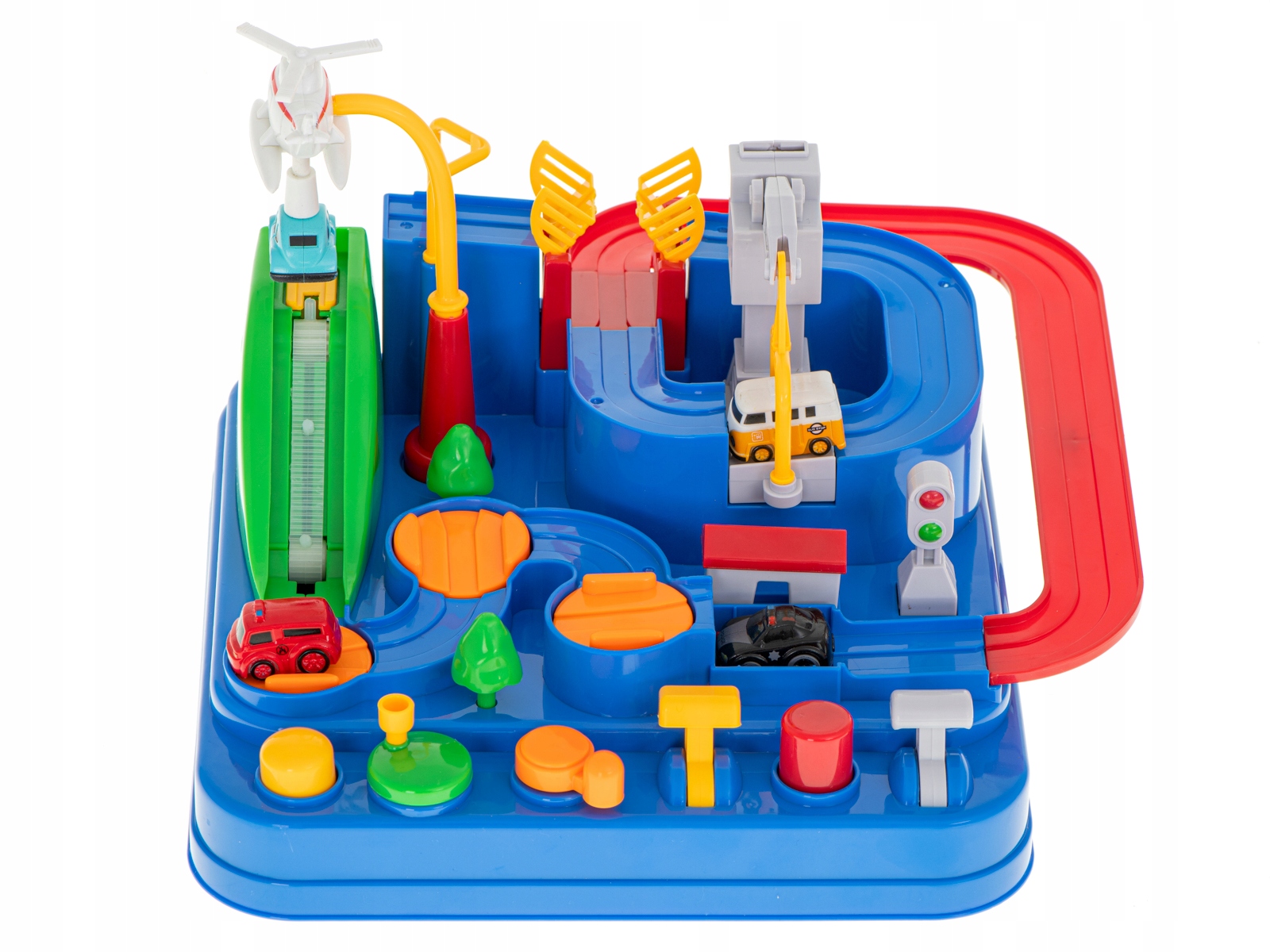 Tor przeszkód interaktywny samochodowy wyścigi parking 4 pojazdy auto autob Kod producenta KX6012