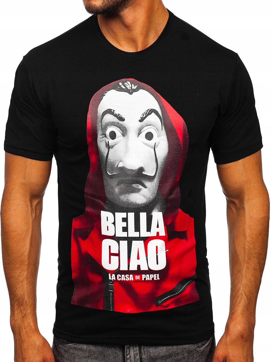 

T-shirt Męski Z Nadrukiem Czarny 192410 DENLEY_2XL