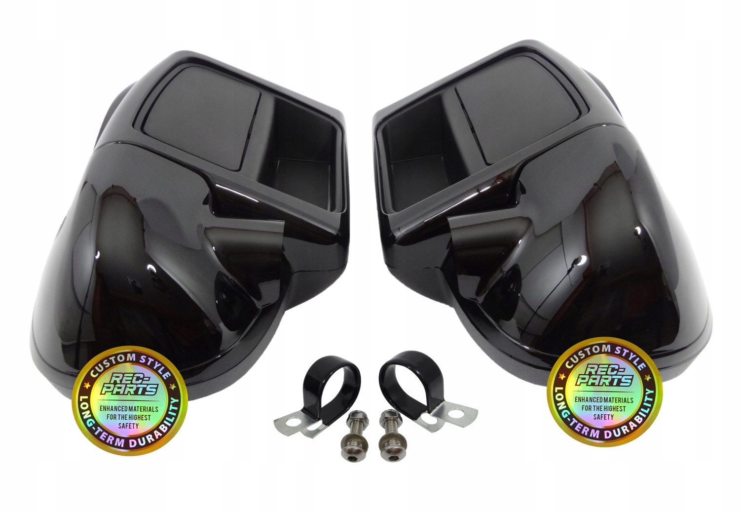 Gołębniki do Harley Touring 14-25 Czarny Vivid Owiewki Osłony na Gmole