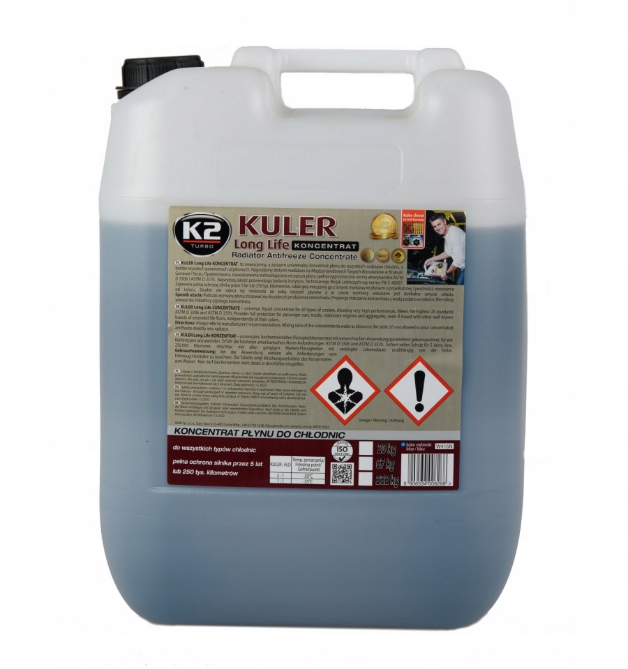 K2 Kuler G11 Koncentrát Do Chladičov Modrý 20 Kg