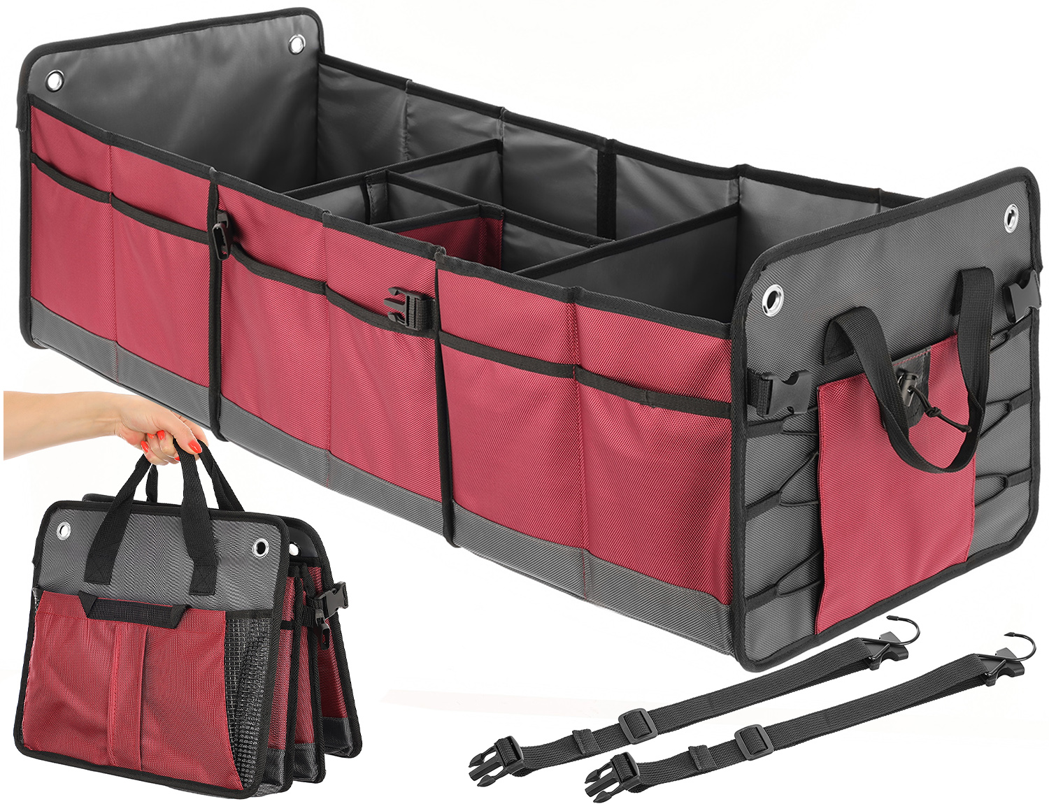 Organizer do bagażnika samochodu torba do auta duży solidny pojemny XXXL