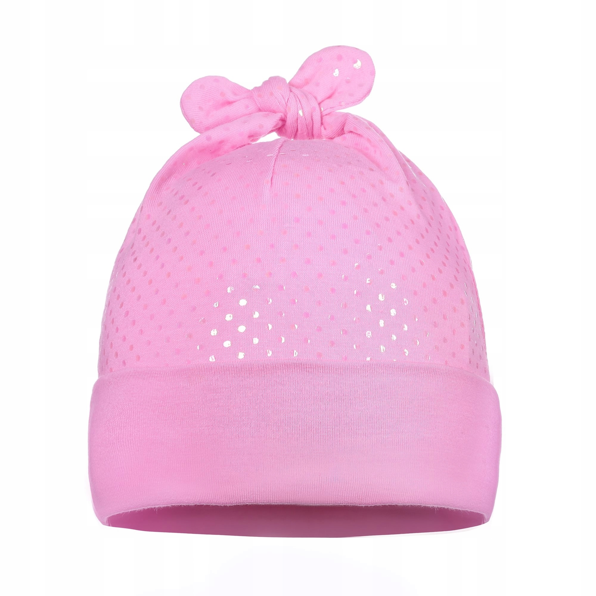 

Czapka Dziewczęca Bawełniana Wywijana Z Supełkiem