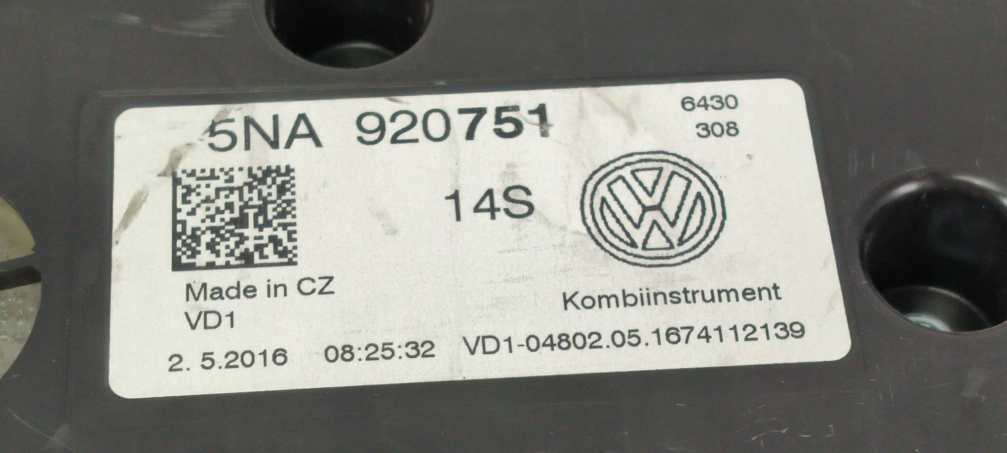 dials clock 5NA920751 VOLKSWAGEN TIGUAN II