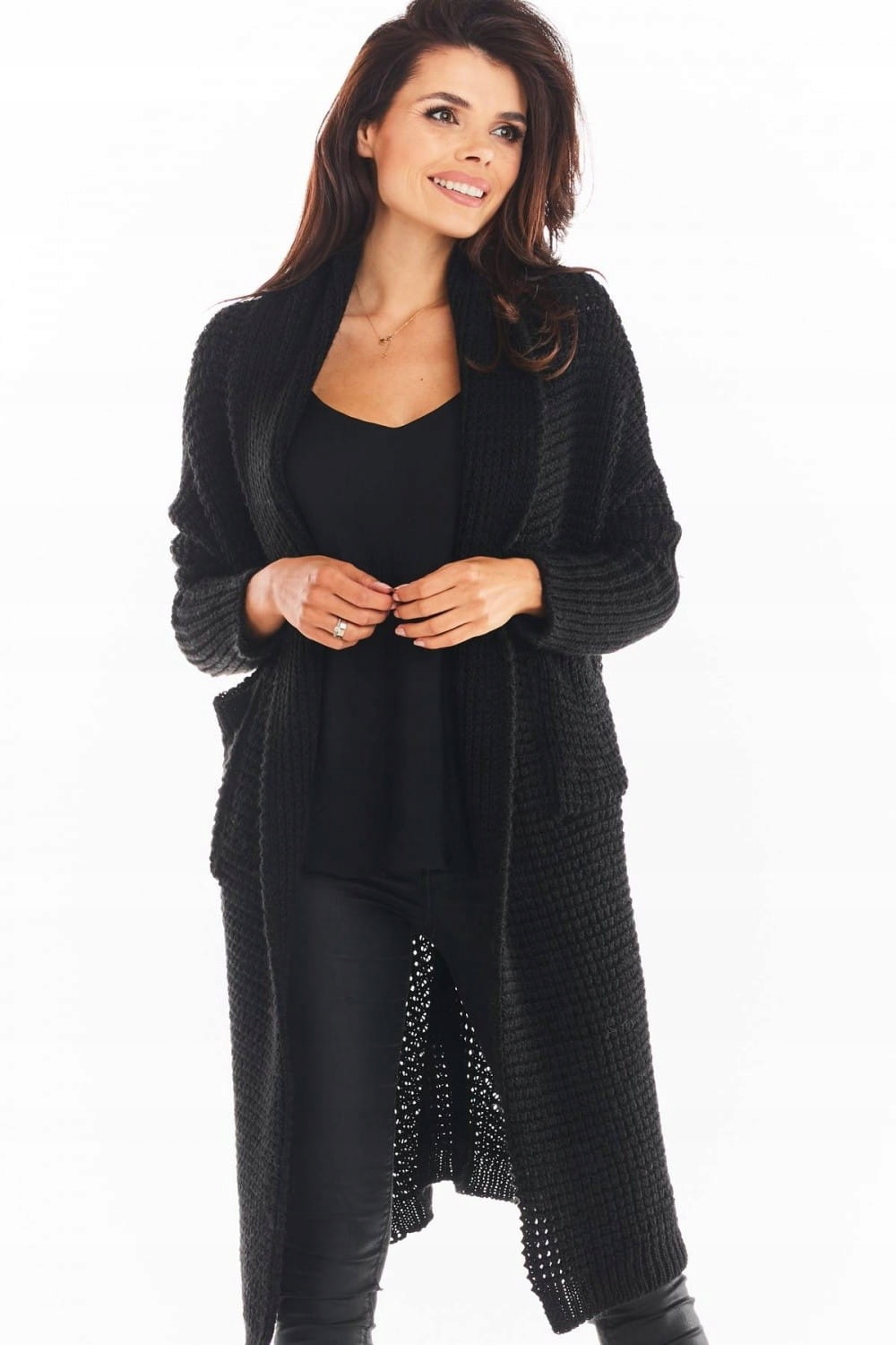 

Kardigan Model A391 Black Awama - One Size