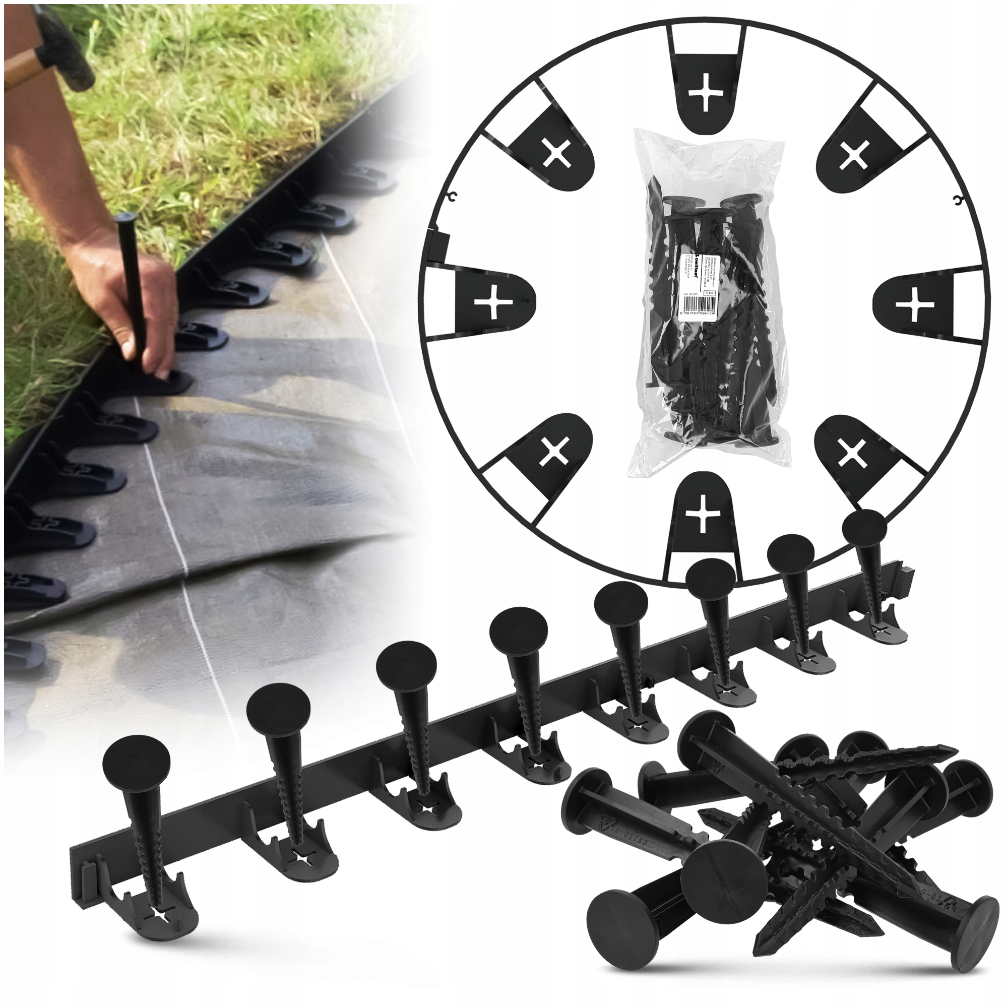 Obrzeże Trawnikowe Ogrodowe Plastikowe Cellfast 10m Elastyczne Kotwy