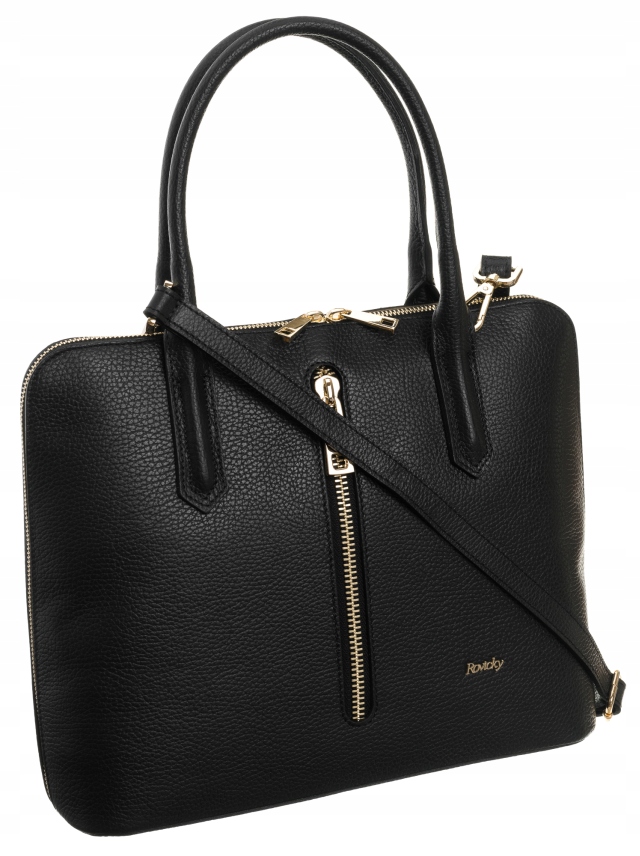 

Duża włoska torebka damska na ramię Rovicky skóra