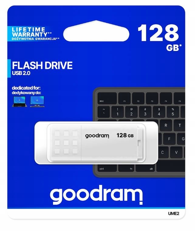 

Goodram Pendrive UME2 128GB Usb 2.0 Biały