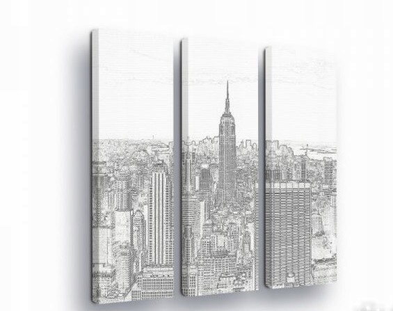 Obraz 90x100 Městská krajina New York Empire State Building architektura