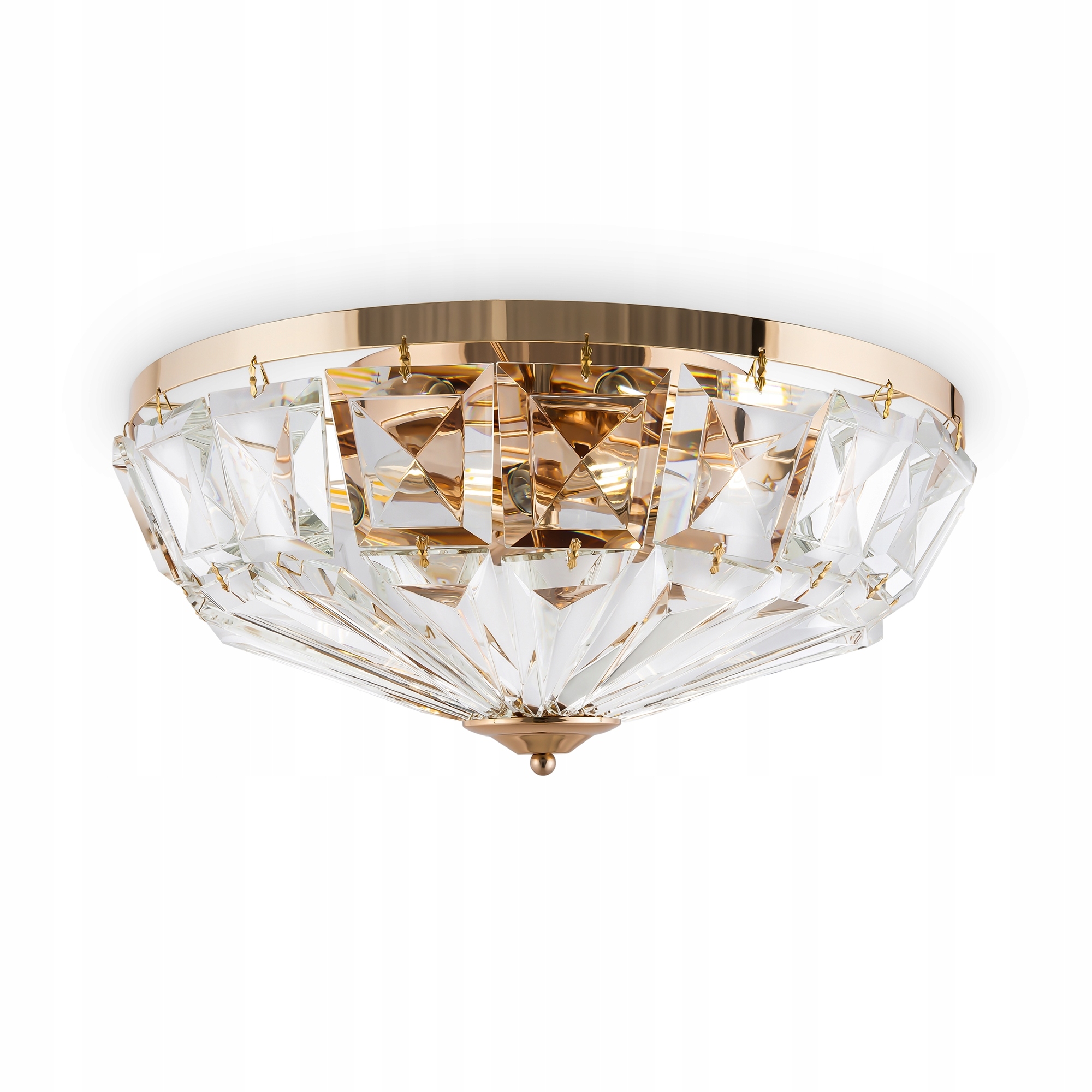 Stropná lampa Glamour Kryštál Facet 6xE14 zlatá Maytoni